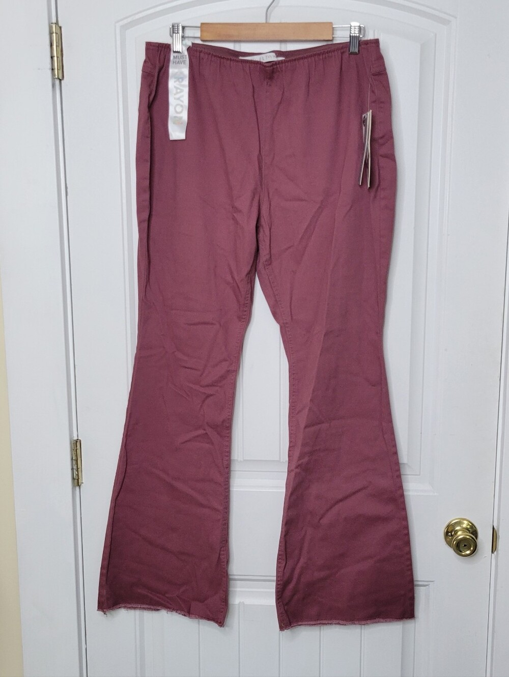 Tinseltown High Rise Flare Mauve Pull-on Jeggings